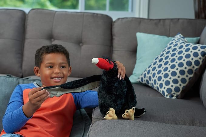 Wild Republic Turkey Vulture Plush, Stuffed Animal, Plush Toy, Gifts for Kids, Cuddlekins 12 Inches , Black