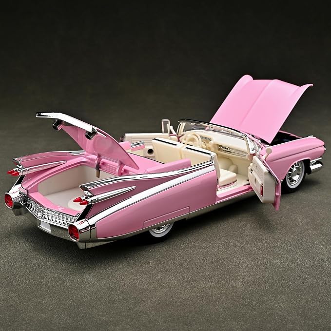 RZAPE Toy Car Models 1/24 Diecast Cars Eldorado Metal Model Cars Carros De Coleccion,Model Car Kits for Adults and Boys,Pull Back Car with Lights and Sounds,Toy Cars for Boys Age 4-7(Pink)