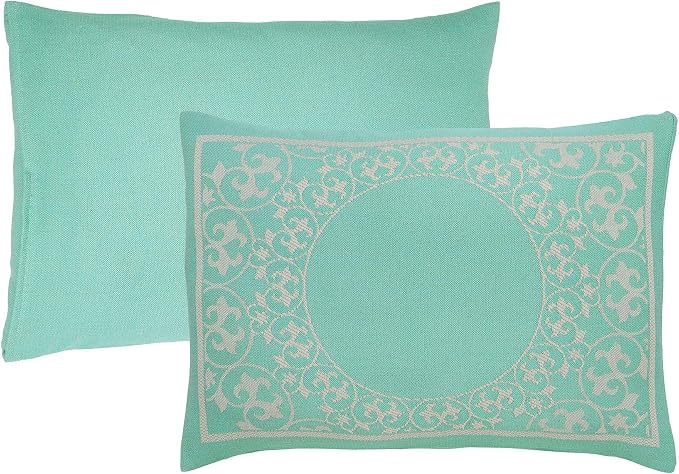 Superior Cotton Blend Bedspread Set, Includes 1 Tailored Bedspread and 1 Matching Pillow Sham, Lightweight Blanket, Bedding Decor, Jacquard Vintage Floral Mandala, Lyron Collection, Twin, Turquoise