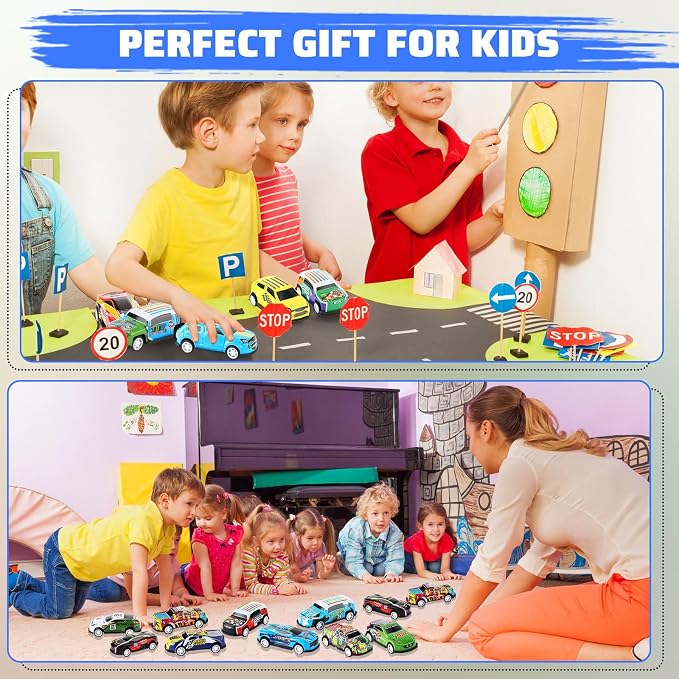 Jenaai 200 Pcs Mini Pull Back Toy Cars Bulk Pull Back Die Cast Race Cars Party Favors for Boys Girls Christmas Party Favor Return Gift Goodie Bag Stuffer Classroom Carnival Gift