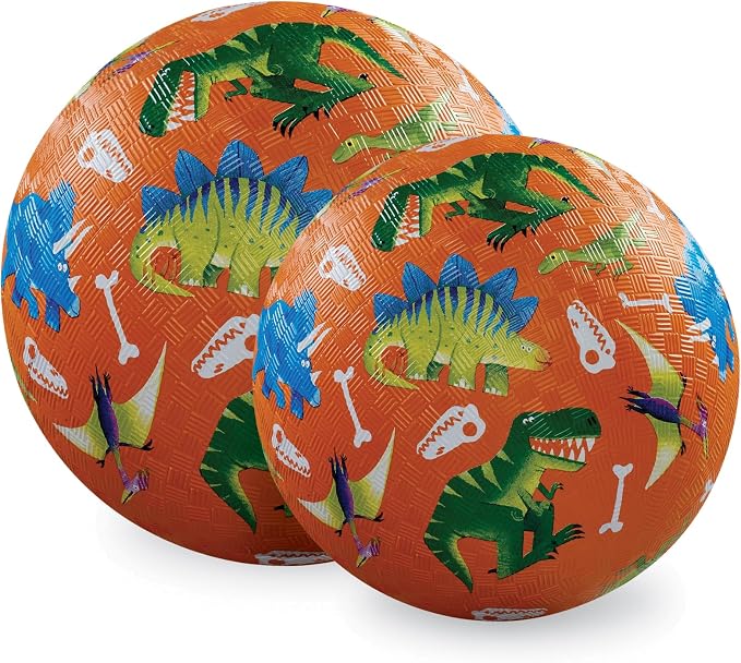 Crocodile Creek Playground Ball - Durable Rubber Ball for Kids Ages 3 and Up - Bouncy Inflatable Ball for Kickball, Indoor Games, and Outdoor Sports - PVC-Free