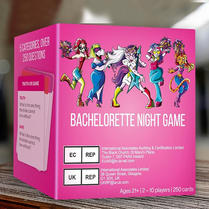 QUOKKA Bachelorette Party Games - 250 Cards Bachlorette Gifts for Bride 5 Categories 21+ Party Accessories