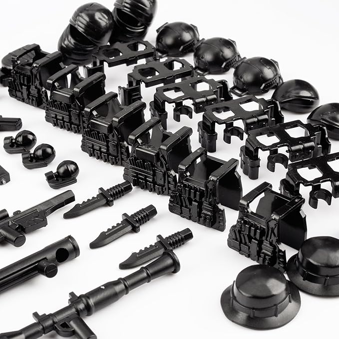 83 Pcs Toy Soldiers Figures US Army Battle Toy Set - Weapons Pack Military Weapon Battle Building Blocks Compatible with Major Brand, 3 Years Old and up
