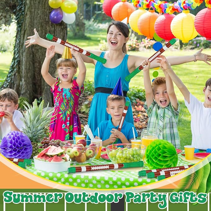 Halloscume 12 Pcs Football Party Favors, 15'' Water Guns Bulk for Kids Water Squirt Blasters Guns, Summer Activity Swimming Pool Backyard Beach Outdoor Toys for Kids Adults, 39 ft Range Shooter