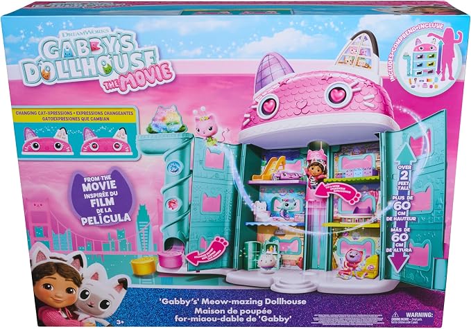 DREAMWORKS GABBY'S DOLLHOUSE: Gabby's Cat Dollhouse, Movie-Inspired Figure & Accessories, Toys for Boys & Girls Ages 3+