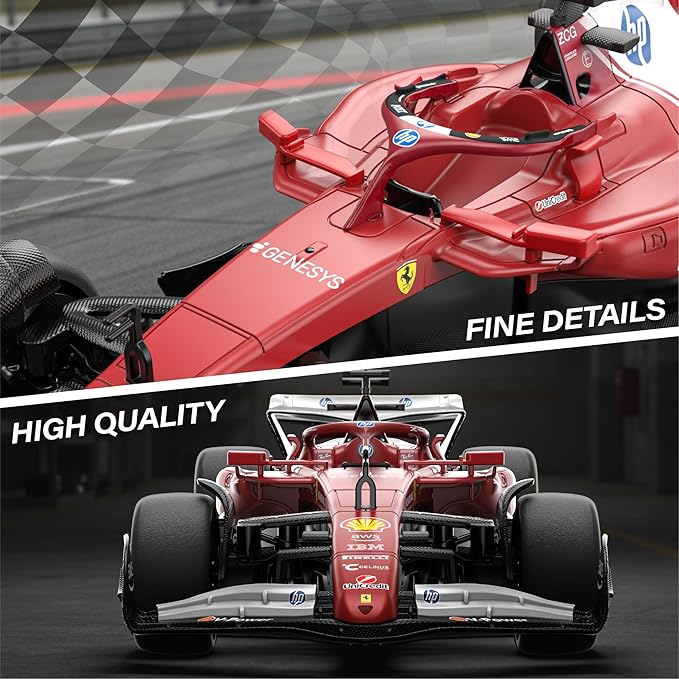 Voltz Toys Licensed 1:18 Ferrari SF-25 Remote Control Vehicle - RC Series for Kids and Adults - 2.4GHz Racing Toy for Gift (1:18 Ferrari SF-25)