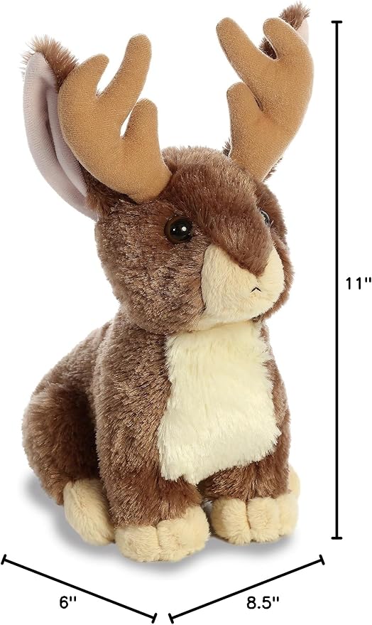 Aurora® Adorable Flopsie™ Jack A Lope Stuffed Animal - Used to Create Imaginative Play Adventures - Perfect for Birthdays, Kids and Adults, All Ages - Brown 11 Inches
