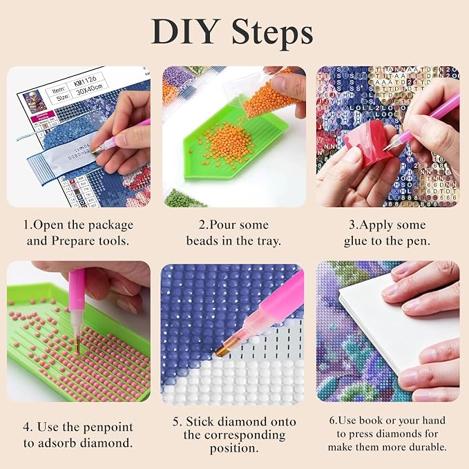 CHWGLFGG 5D Full Round Drill Diamond Painting Kit for Adults, Vintage Skull Old Books Wild Flower Mushroom Diamond Art Canvas, DIY Paint by Diamonds Dot Gem Craft 12x16 Inch for Home Wall Decor