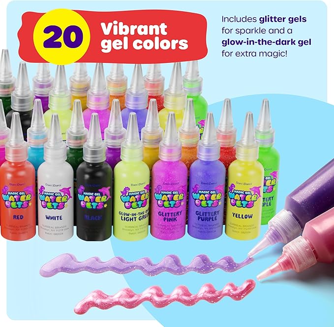 Dan&Darci Aqua Fairy Water Gel Kit for Kids - Gifts for Girls - Magic Elf Toy Kits - Waters Pets - DIY Squishy Maker Set - Craft for Kids - Squishies Toys Crafts - Gifts for Boys & Girls (Jumbo Pack)