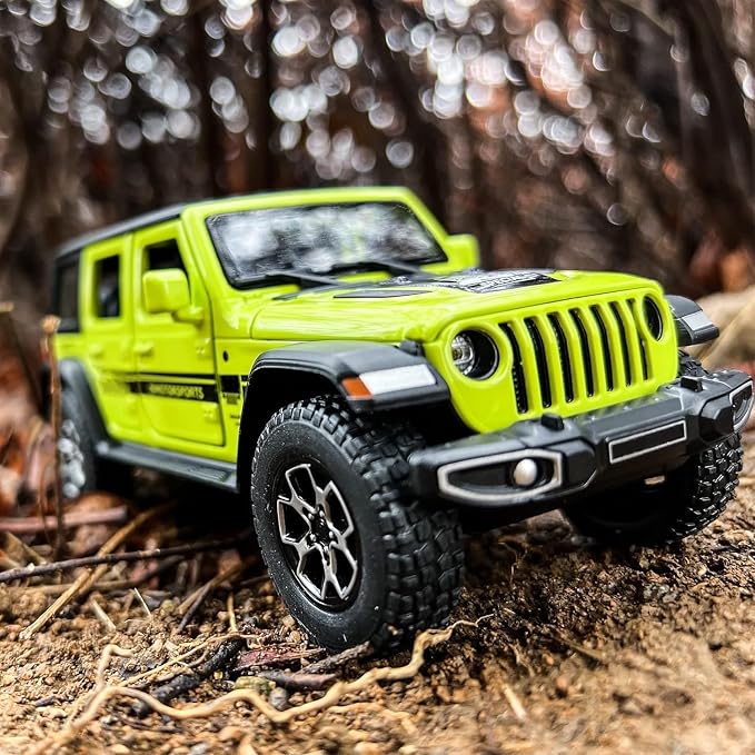 WAKAKAC Compatible for Toy Car 1/32 Die-cast Pull Back Model Car with Sound and Light, Toy Vehicle Cars for Kids Boys Girls Toddler Christmas Birthday Gift Green