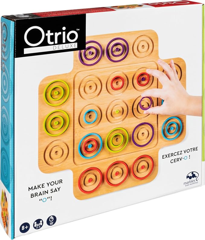 Spin Master Games, Otrio Wood Strategy Game, Interactive Puzzle Game, STEM Activity, 2 Players, for Ages 8 &Up