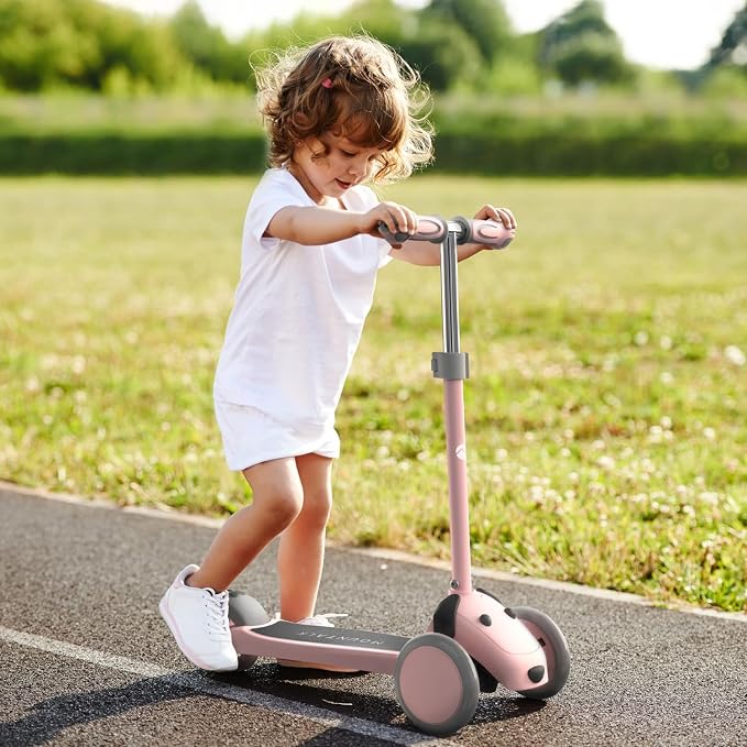 MOUNTALK Kids Scooter for Ages 1-12 Years, 3 Wheels Toddler Scooter for Children Age 1-3/3-5/5-8/8-12 Boys and Girls with Adjustable Heights and LED Wheels