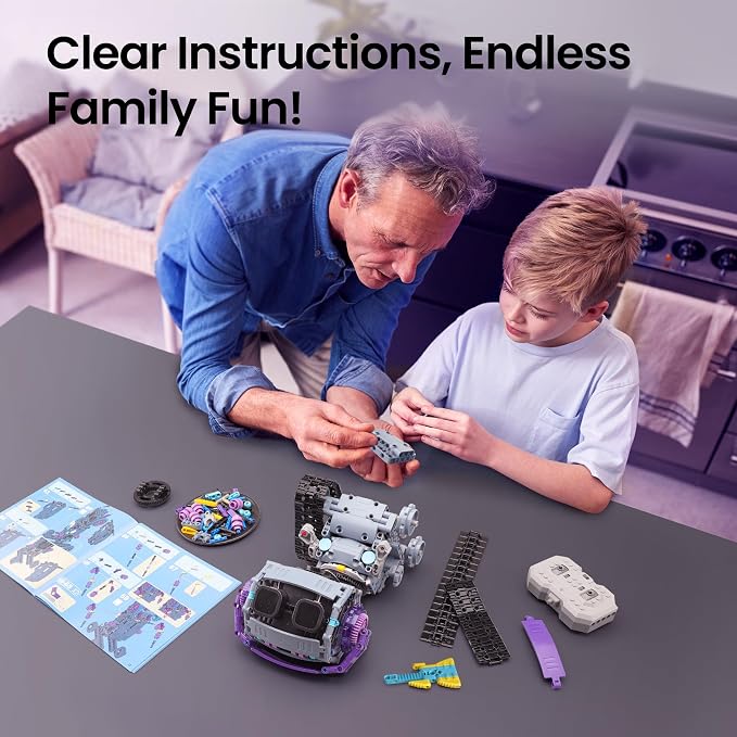 Sillbird Robot Building Kit with Remote Control STEM Gifts for Kids Boys Ages 8-12, Coding Robotic Creative Toys for Birthday - Build 5in1 Model with 469 Pieces