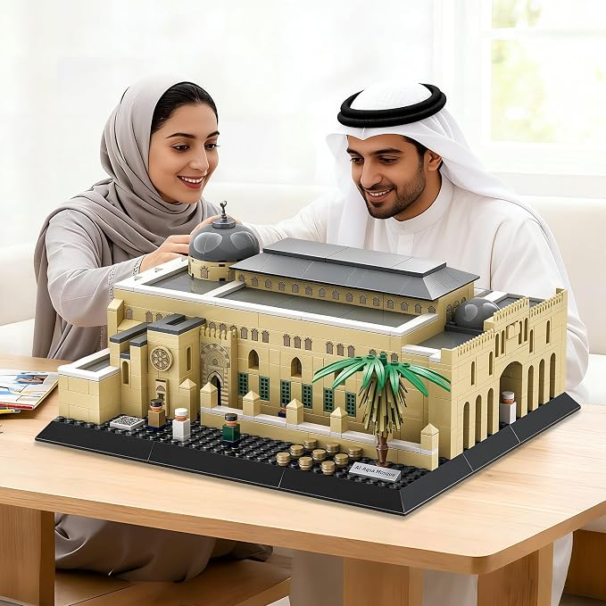 Al-Aqsa Mosque Architecture Model Kit 768 Pieces Islamic Landmark Building Set The Holy Sanctuary of Jerusalem Replica Muslim Religious Gift for Ramadan & Eid Home Decor for Adults & Teens