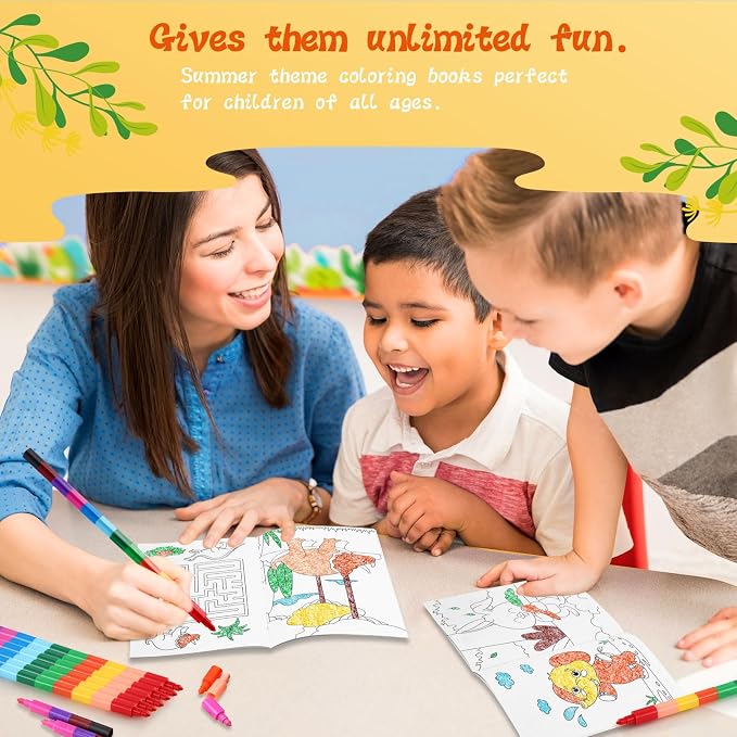BenLouis Coloring Books Party Favors Bulk Mini Coloring Books for Kids Ages 4-8-12 Small Activity Books For Birthday Party Gifts Goodie Bags Stuffers Classroom Travel Activity(48pcs Classic)