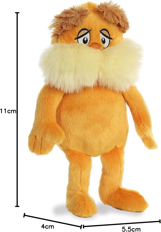 Aurora® Whimsical Dr. Seuss™ The Lorax Stuffed Animal - Officially Licensed Plush for Imaginative Play - Perfect for Kids and Adults - Orange 11 Inches