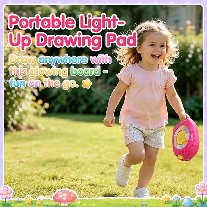 PLAY Light Up Tracing Pad for Toddlers, LED Drawing Tablet with Light Box, Portable Tracing Board Christmas Birthday Gift for Age 3+ Boys Girl