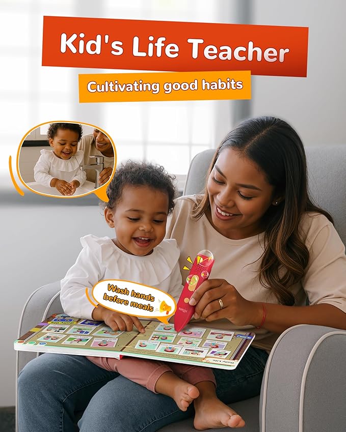 KOKODI Talking Books, 2pcs Vocabulary Books, Interactive Audio Sound Books, Compatible with KOKODI Talking Pen (Vocabulary Books Only, No Pen)