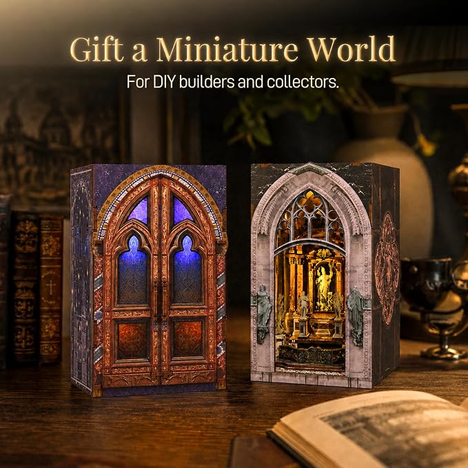 2 Pack 3D Architecture Building Model Kit with LED Lights, Dust Cover, Openable Door, Easy Assembly in 2-3 Hours, DIY Craft Gift for Adults Teens Home Decor (Duomo di Milano+Notre-Dame Basilica)