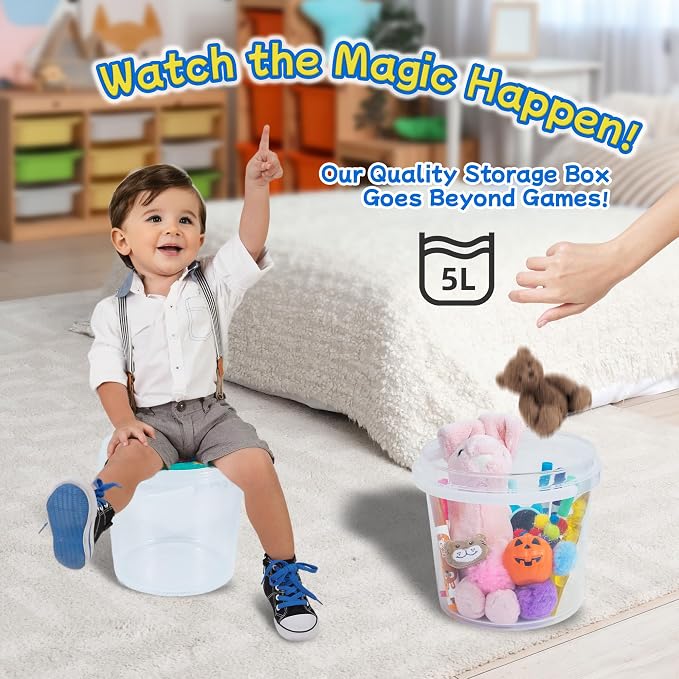 LED Night Light Up, Magic Water Fairy Craft Kit for Kid, Glow-in-The-Dark Magic Gel Water Pets Squishy Kit, Aqua DIY Elf with 18 Molds,100ml Gels, 5L Bucket Christmas Gift Make Your Own Sea World