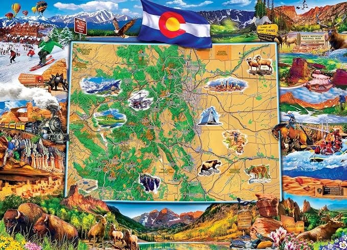 MasterPieces - 1000 Piece Jigsaw Puzzle, Colorado National Park, Fun for Adults, Family, Kids 19.25"x26.75"