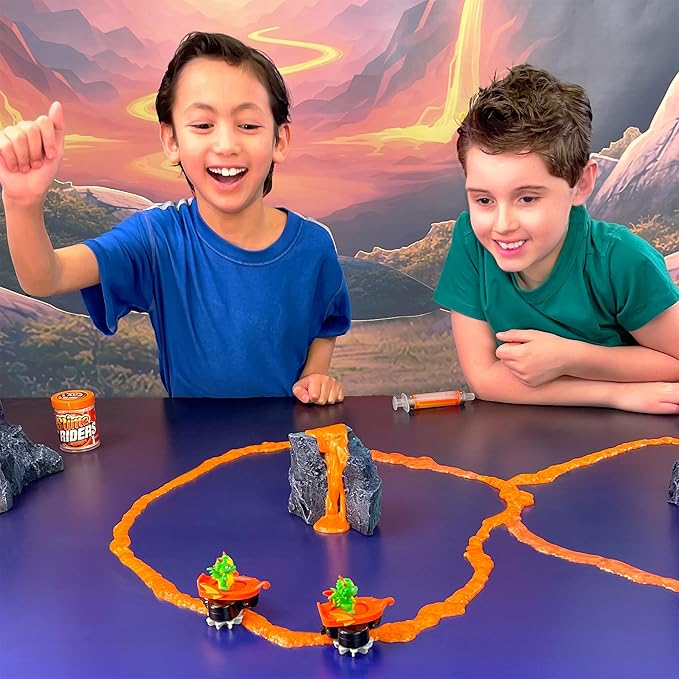 Slime Riders Motorized Rechargeable Toy Car with Slime Road Race Track Builder - (Draco the Dragon)