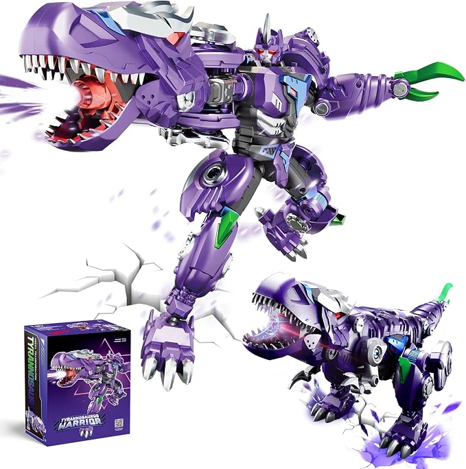 Resosese Transforming Toys Figures-Robot Toys for Boys, Action Figure for Kids Birthday Dinosaur Toys for Kids 8-14, ABS Metal Texture-Part of Alloy