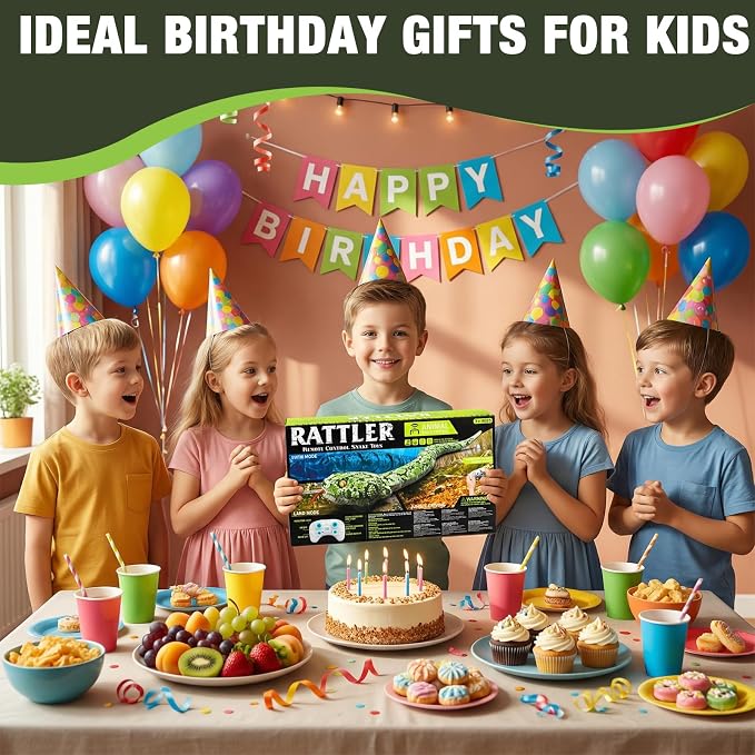 Remote Control Snake Amphibious RC Snake Toy Indoor Outdoor Games Party Prank Water Pool Toys for Kids Birthday Gifts for Boys Girls Ages 5-8 8-13