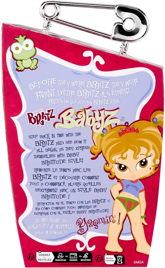 Bratz Babyz Yasmin Collectible Fashion Doll with Real Fashions and Pet