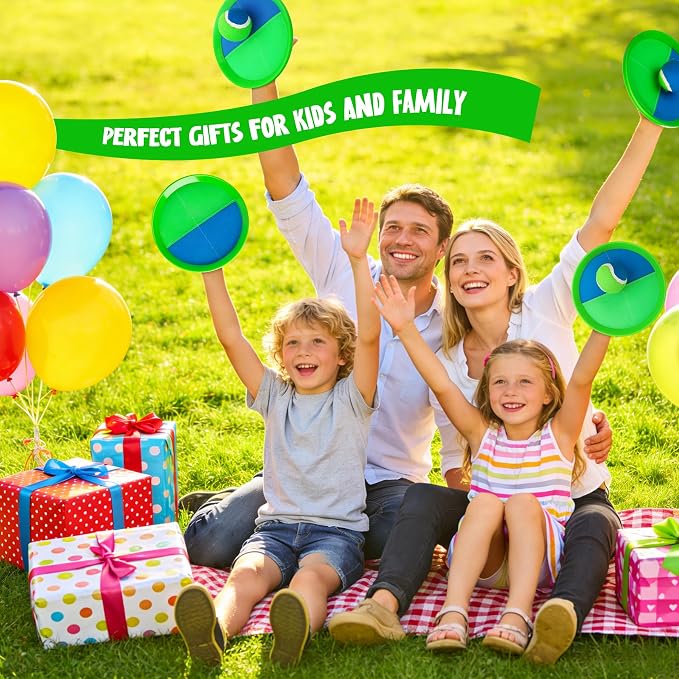 TEILLNET Toss and Catch Ball Game Set, Beach Pool Toys Games for Family Kids Adults, Indoor Outdoor Yard Lawn Park Fun Sports Gifts for Boys Girls Ages 3 4 5 6 7 8 9 10 11 12