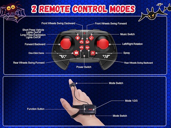 Nikuku Cool 8 Wheels Hand Controlled RC Stunt Car, Gesture Sensing Remote Control Car for Boys Age 6-13, 2.4Ghz Climbing Toys for Kid 6 7 8-10 11 12 Year Old, Christmas Birthday Gifts for Boys Girls
