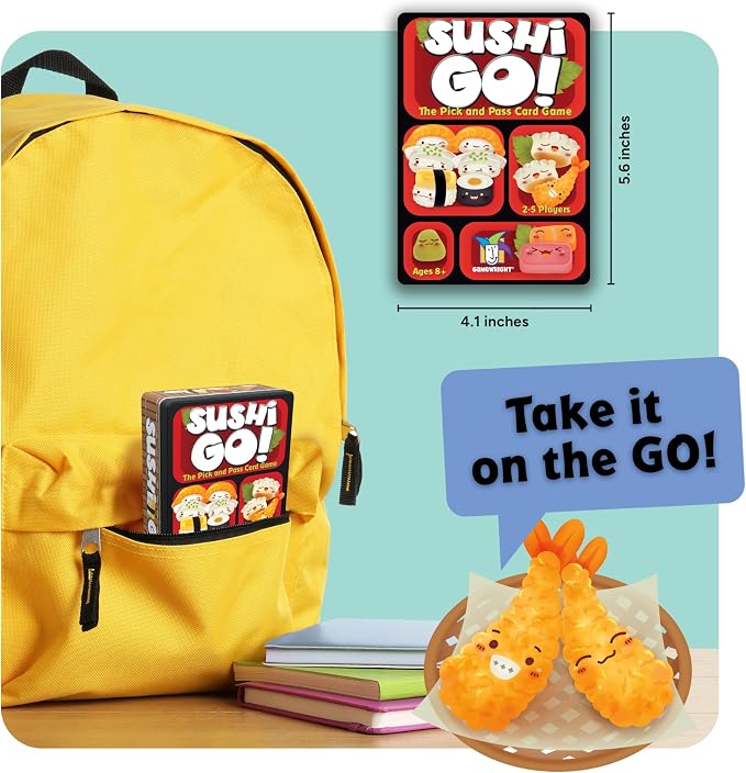 Gamewright Sushi Go, the Pick and Pass Card Game, Multi-colored
