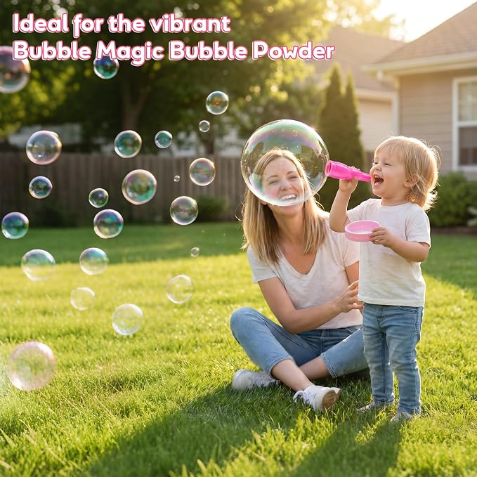 Racket Bubbles for Kids, Bubble Ball Racket Interactive Toy for Kids, Outdoor Party, Beach, Summer (Without Electric Bubble Machine)