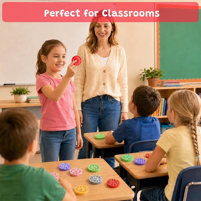 KatchOn, 9 Pcs Math Fidget Spinners, Multiplication & Division Learning Toys for Kids, Hands-On Math Manipulatives Games for 3rd 4th Grade Classroom Must Haves, Treasure Box Toys for Classroom
