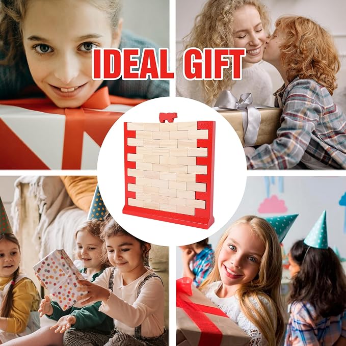 GOTHINK Brick Wall Game, Fun Family Game for Boys and Girls, Develop Skills and Strategy, Perfect for Indoor and Outdoor Parties, Family Game Nights, and More
