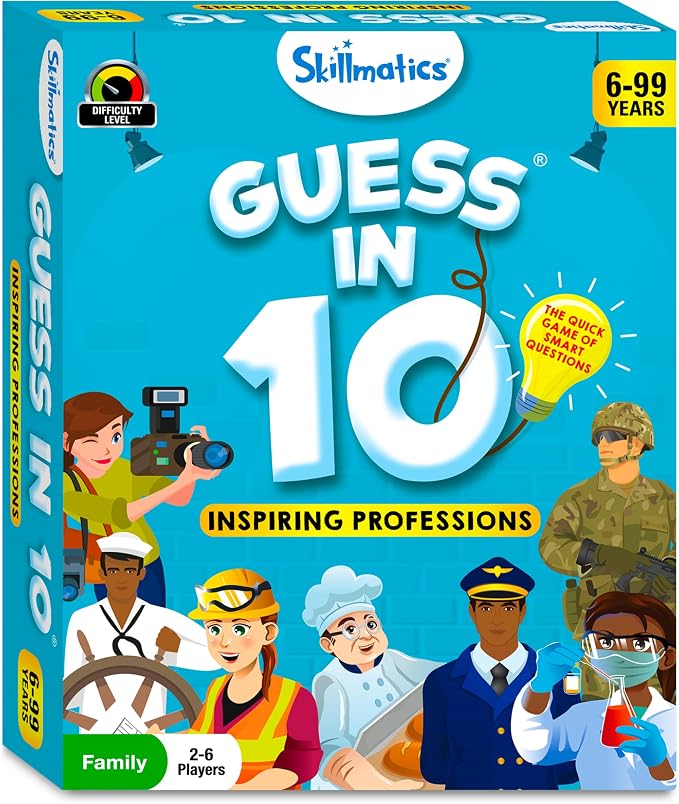 Skillmatics Guess in 10 Professions, Perfect for Boys, Girls, Kids & Families Who Love Card Games, Educational Toys, Gifts for Ages 6, 7, 8, 9 and Up