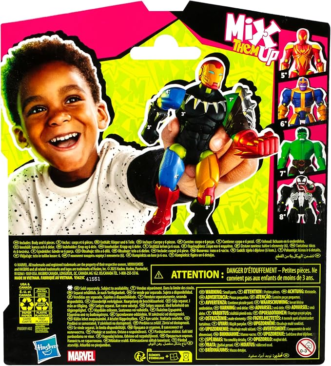 Avengers MixMashers Marvel Iron Man Custom Avengers Mix-and-Match Action Figure & Accessories, 5-Inch-Scale (12 cm) Super Hero Toys for Kids Ages 4+