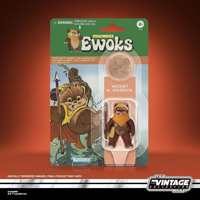 Star Wars The Vintage Collection Wicket W. Warrick & Kneesaa, Star Wars: Ewoks Collectible 3.75” Action Figures 2-Pack