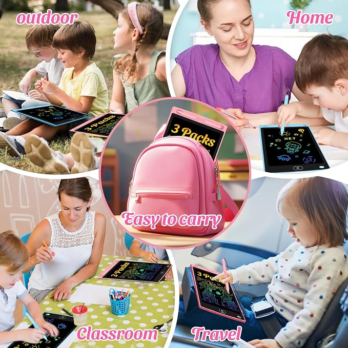 32 Pack LCD Writing Tablet for Kids - Erasable and Reusable Toddler Doodle Board in 8.5 inch, Ideal Drawing Pad for Learning Toy for Ages 3-8, Gift for Girls Boys