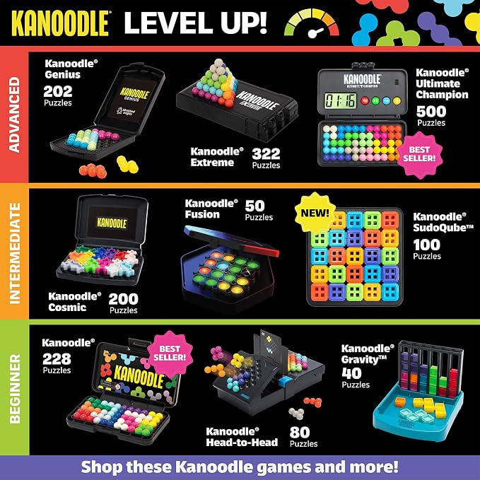 Educational Insights Kanoodle Shape Escape - Brain Teaser Puzzles for Kids Ages 8-10, 3D Spatial Puzzle Games for Adults, Teens and Kids, Problem Solving Toys and Logic Puzzles, Single Player Games
