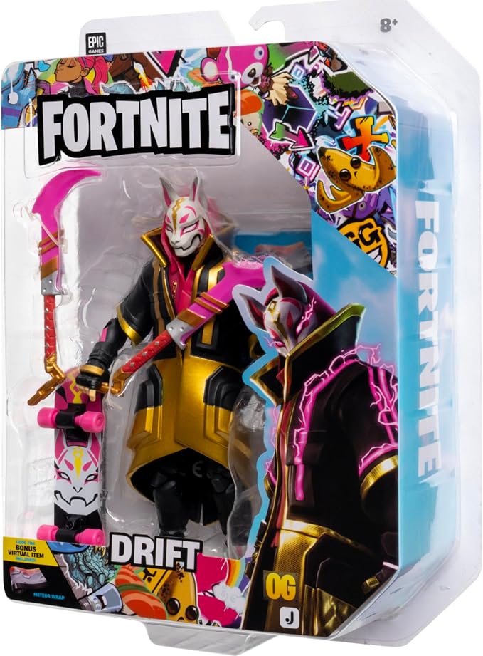 Fortnite Legendary Drift - 6-inch Articulated Figure with Harvesting Tool, Back Bling, and Code for Bonus Virtual Item