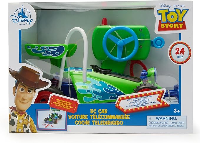 Disney Store Official RC Car – Toy Story – Kids Remote Control Car with Steering Wheel Controller – Inspired by Andy's Toy Car – Perfect for Your Own Kids Toys Collection for High-Octane Fun