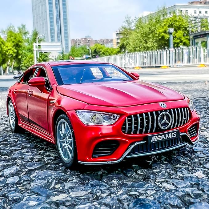 WAKAKAC 1/32 AMG GT63 Model Car Zinc Alloy Diecast Collectible Toy Car Pull Back with Light and Sound Toy Vehicle for 3+ Years Old Kids(Red)