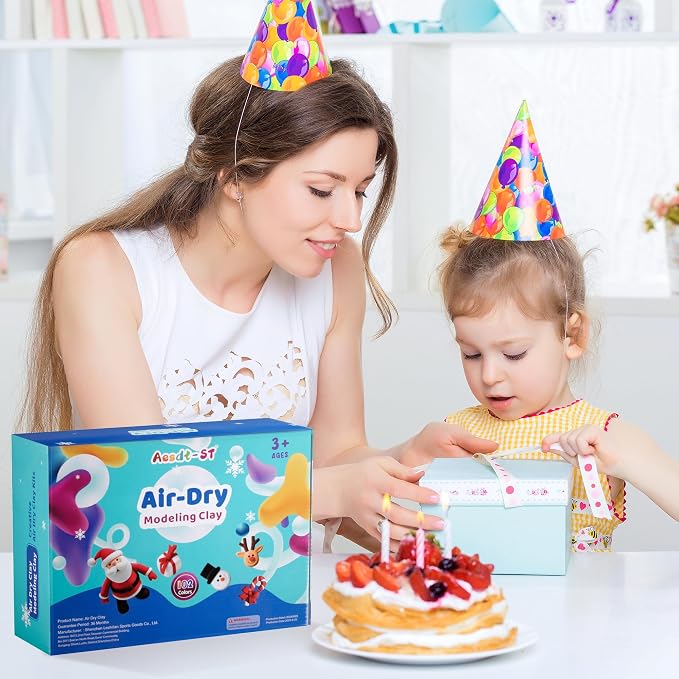 Air Dry Clay 102 Colors, Modeling Clay for Kids, DIY Magic Clay, Molding Clay Kit with Sculpting Tools, Non-Sticky Soft and Super Light, Arts and Crafts Gift for Boys Girls Kids
