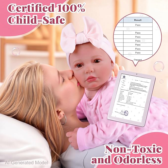 BABESIDE Reborn Baby Dolls - 20-inch Cute Soft Vinyl Realistic Baby Doll Real Life Baby Dolls with Complete Accessories Perfect for Cuddling, Playtime, and Gift Giving