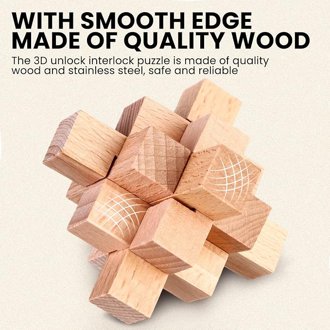 Syhood 14 Pcs Metal Brain Teaser Puzzles Ring Interlock Logic Puzzle IQ Game Lock Challenging Gift for Christmas Adults Party Table(Novelty)