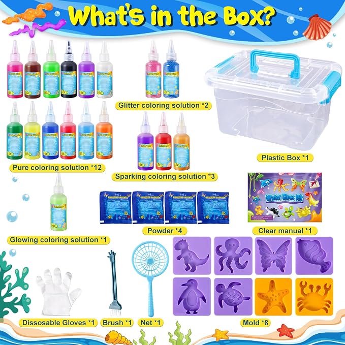 UNGLINGA Magic DIY Water Creation Elf Toy Kit for Kids - 18 Colors Toys Craft Creative Birthday Gifts for Boys Girls Age 5 6 7 8 9 10 11 12