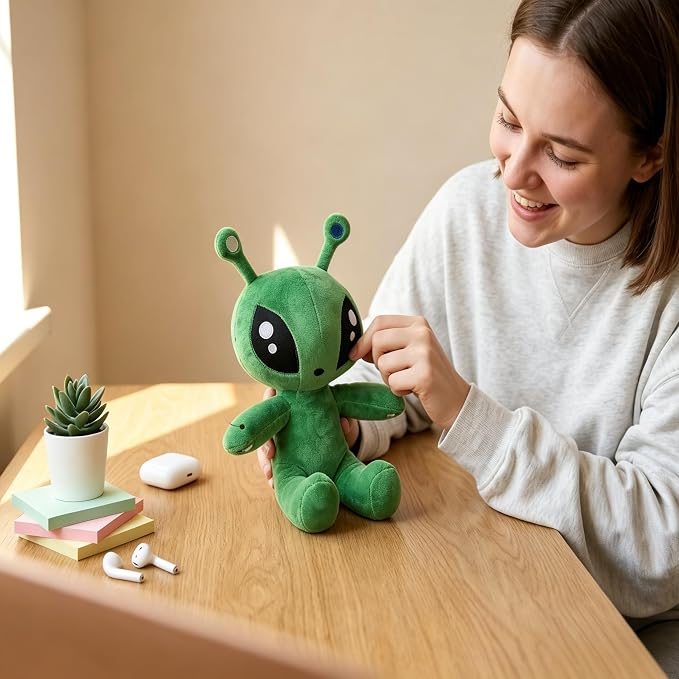 MAIPAI 13inch Green Alien Plush Toy,Soft Alien Plush Stuffed Animal Dolls, Cute Aliens Plushies Plush Figure Pillow for Kids Boys Girls and Fans Christmas,Birthdays