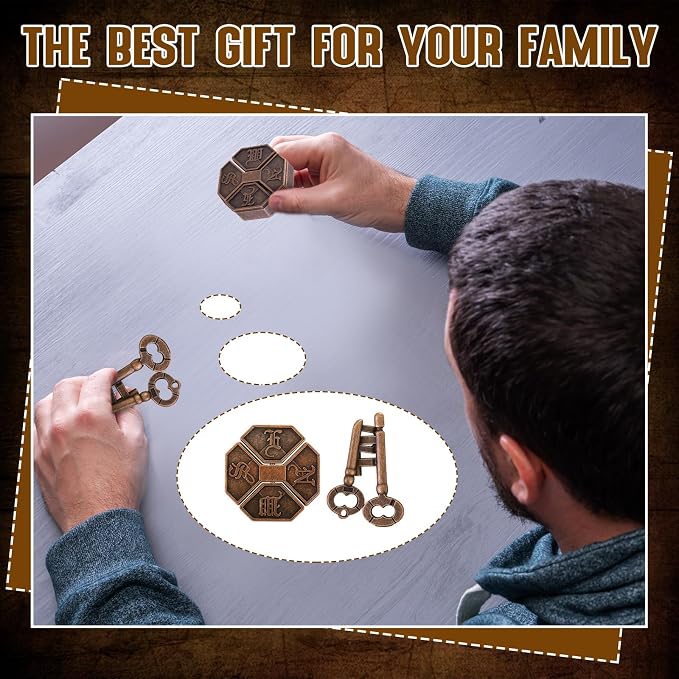 2 Pcs Metal Brain Puzzles for Adults 3D Steel Puzzle Toys Interlocking Iq Logic Education Toys Disentanglement Game for Classroom Party Challenge Gifts