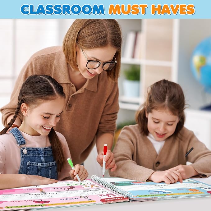 Preschool Learning Activities Kindergarten Workbooks, Toddler Alphabet Learning Educational Toys for 3 4 5 6 Year Old, Writing Practice Tracing Activity Books, Travel Toys,Learning Book Gifts for Kids